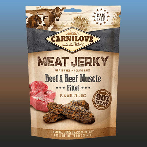 CARNILOVE Jerky Beef & Beef Muscle Fillet Dog Treats
