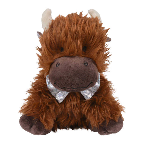 Festive Highland Cow Dog Toy