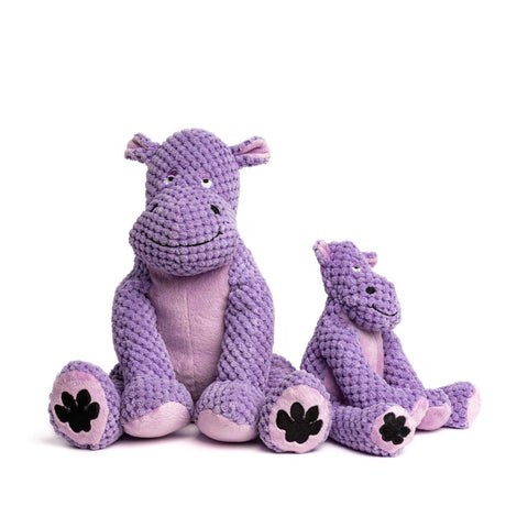 Hippo plush dog toys with squeakers soft and cuddly
