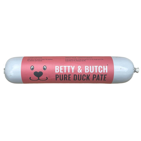 Container of Betty & Butch Pure Duck Pate on a white background