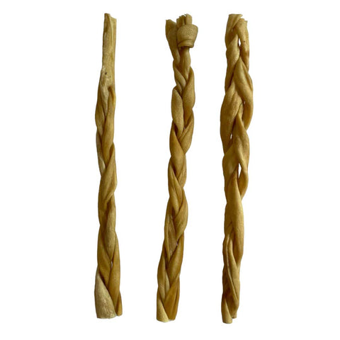 Braided Lamb Skin 30cm Dog Chew