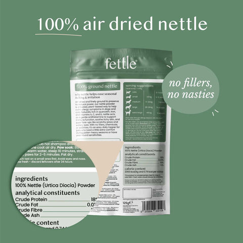 Fettle Pure & Natural Nettle Powder For Dogs and Cats