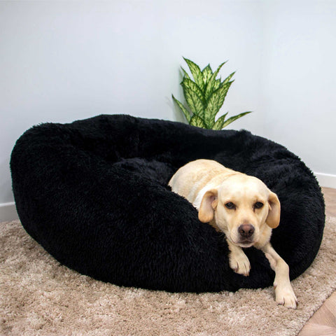 Ginormous Donut Dog Bed - 130cm Black