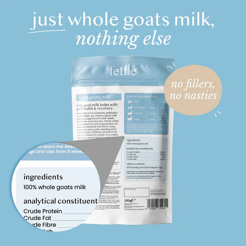 Fettle Whole Goat’s Milk Powder for Dogs and Cats