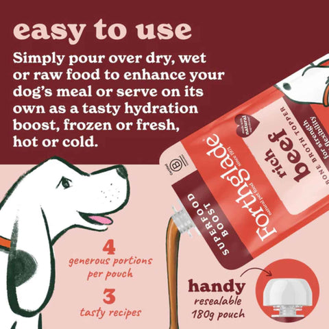 Rich Beef Bone Broth Topper for Dogs | Forthglade