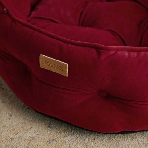 Joules Chesterfield Burgundy Pet Bed