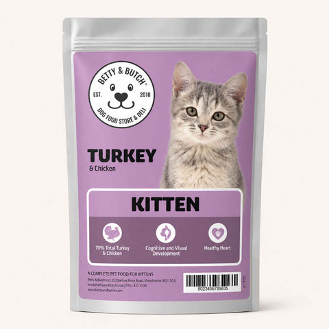 Grain-Free Kitten Food | Turkey & Chicken | 70% Meat for Healthy Growth