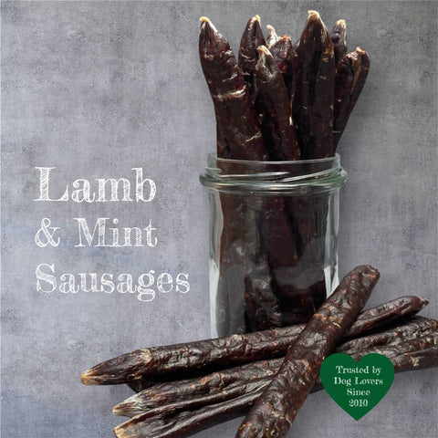 Lamb & Mint Sausages – Natural Dog Treats