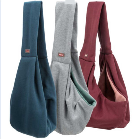 Junior Puppy Front Carrier Sling Soft & Secure Dog Sling Grey