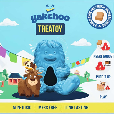 Yakchoo Play Treatoy – Interactive Microwaveable Dog Treat Toy & Slow Feeder
